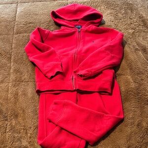 Kids Polo by Ralph Lauren Vibrant Red sweatsuit Apparel